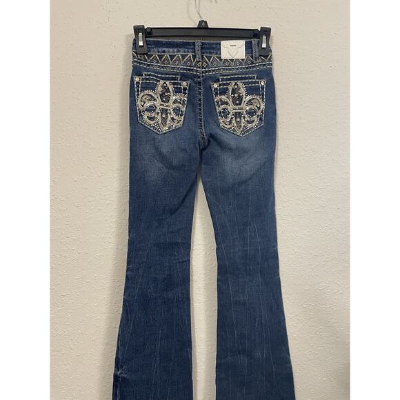 JUICY COUTURE girl’s Size 10 black stretch Boot cut jeans. POCKETS - Picture 6 of 6
